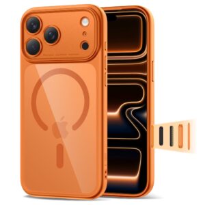 Tech-Protect Magpeak Magsafe CC Case for iPhone 17 Pro - Transparent Orangeeng