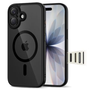 Tech-Protect Magpeak Magsafe CC Case for iPhone 17 - Clear Blackeng