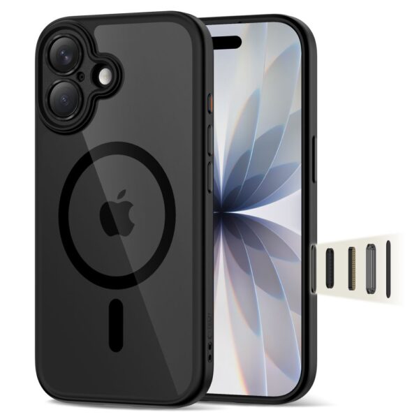 Tech-Protect Magpeak Magsafe CC Case for iPhone 17 - Clear Blackeng