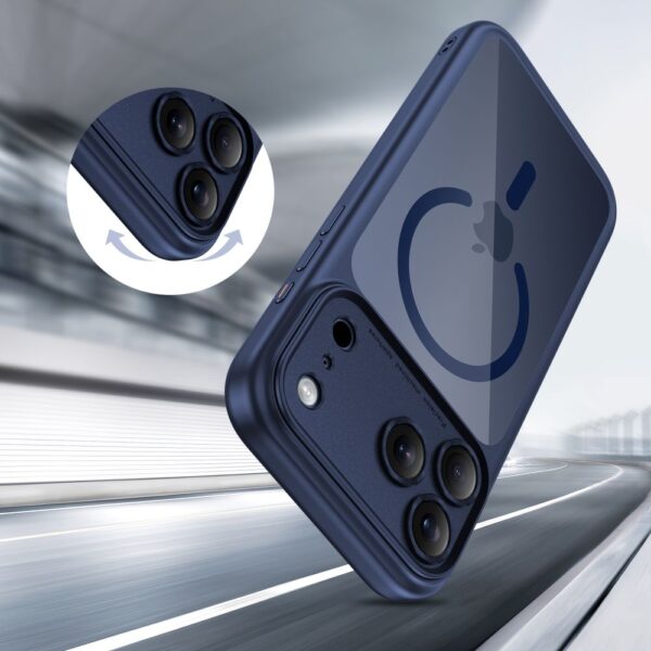 Tech-Protect Magpeak Magsafe CC Case for iPhone 17 Pro Max - Clear Navy Blueeng