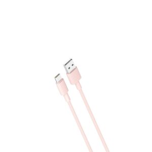 XO cable NB156 USB - USB-C 1,0 m 2,4A pink