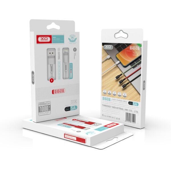 210260_oryg XO cable NB-Q166 USB - USB-C 1,0 m 5A red