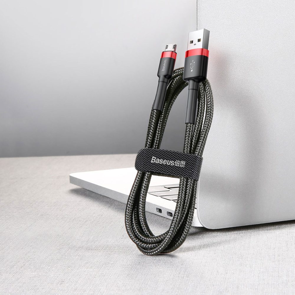 215476_oryg Baseus cable Cafule USB - microUSB 2,0 m 1,5A black-red