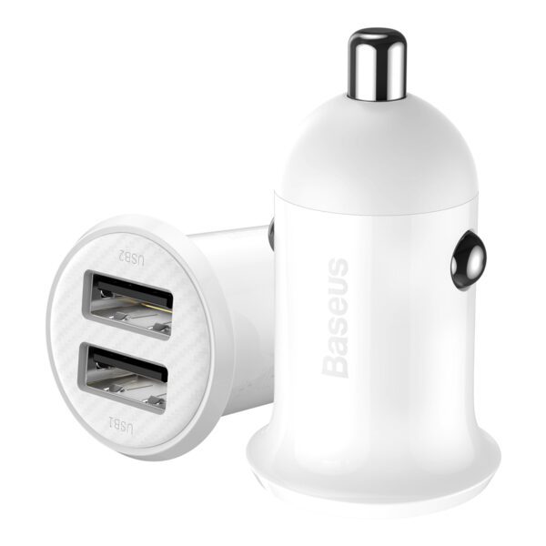 Baseus car charger Grain Pro 2x USB 4,8A white