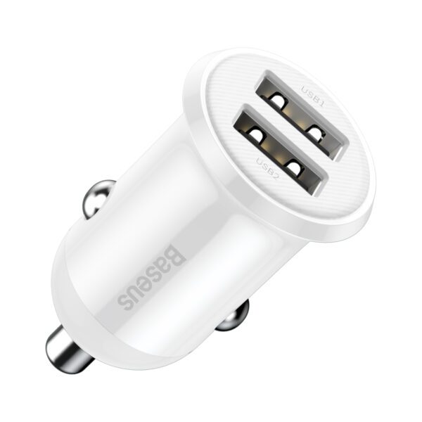 Baseus car charger Grain Pro 2x USB 4,8A white