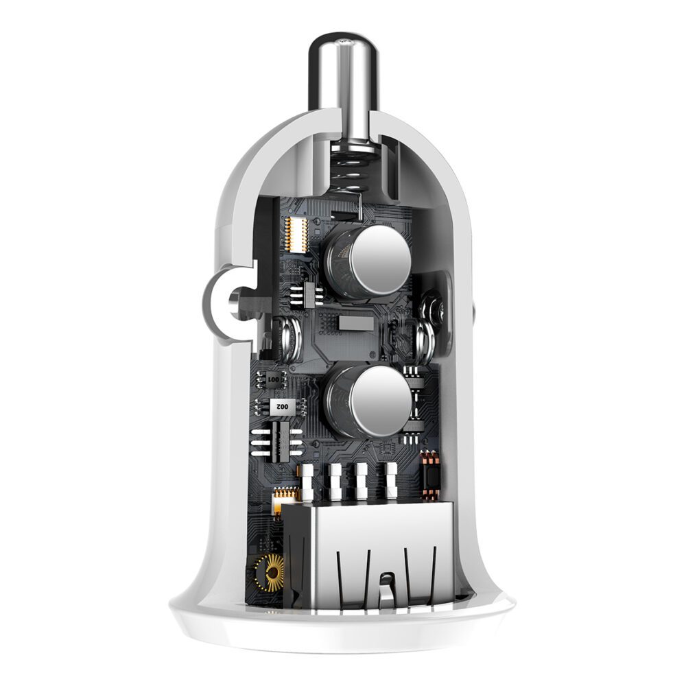Baseus car charger Grain Pro 2x USB 4,8A white