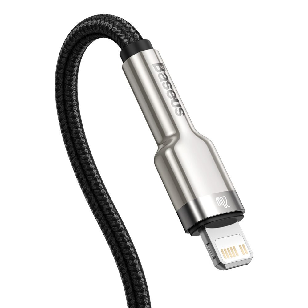 218177_oryg Baseus cable Cafule Metal PD USB-C - Lightning 0,25 m black 20W