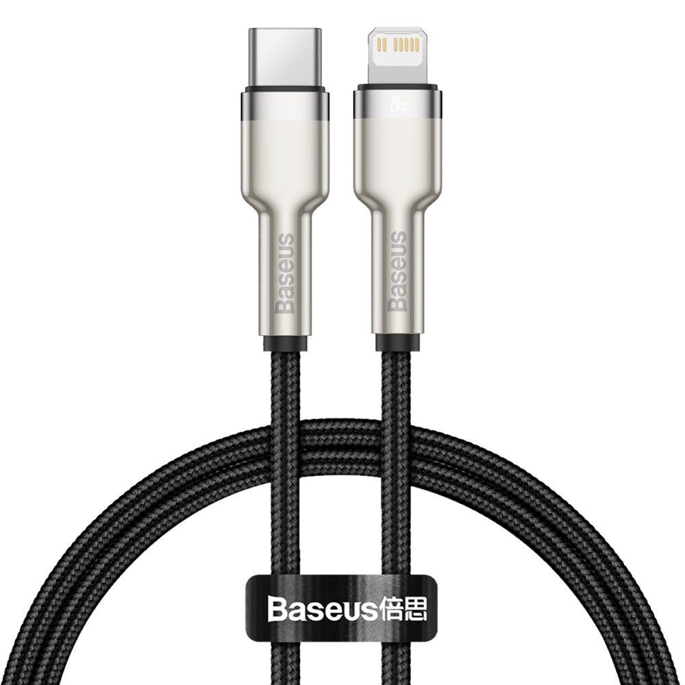 218183_oryg Baseus cable Cafule Metal PD USB-C - Lightning 0,25 m black 20W