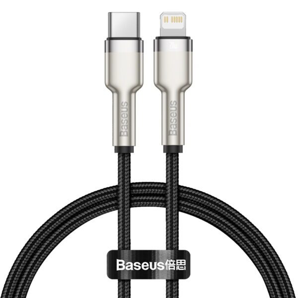 218183_oryg Baseus cable Cafule Metal PD USB-C - Lightning 0,25 m black 20W