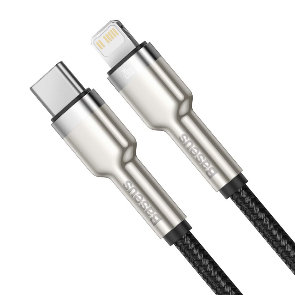 218184_oryg Baseus cable Cafule Metal PD USB-C - Lightning 0,25 m black 20W