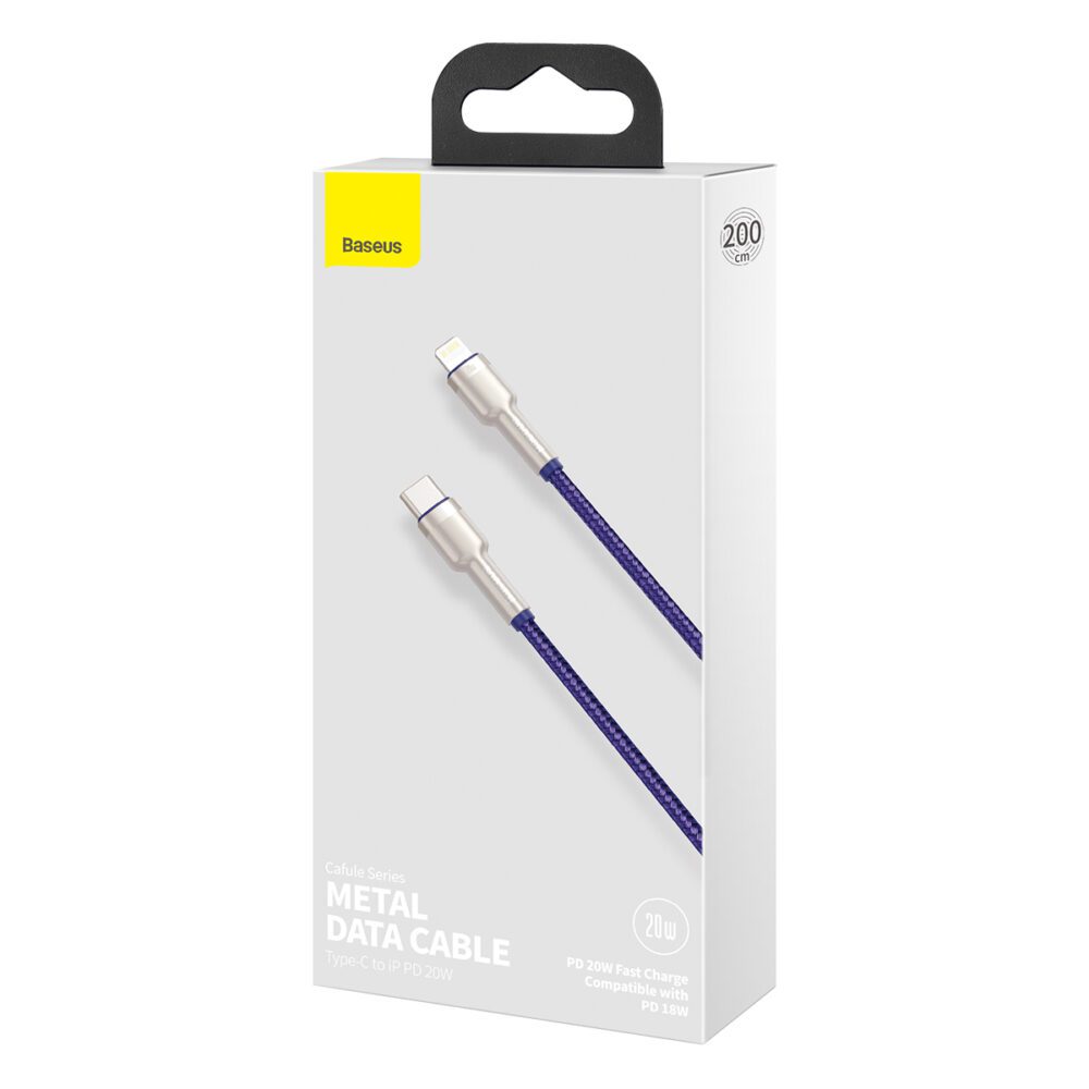 Baseus cable Cafule Metal PD USB-C - Lightning 2,0 m purple 20W