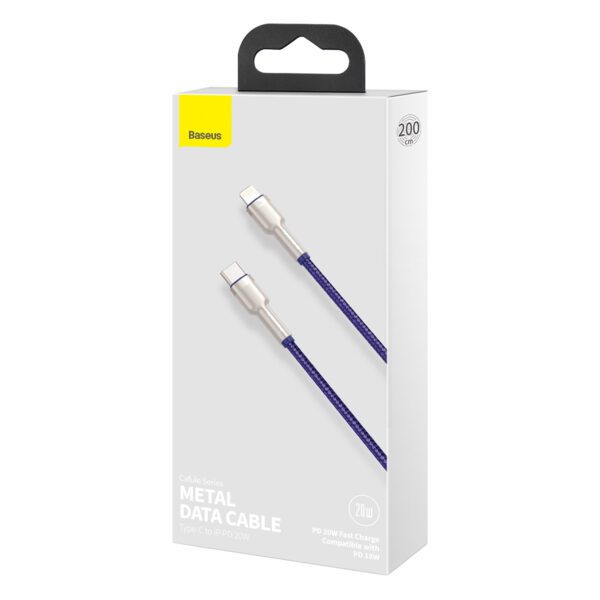 Baseus cable Cafule Metal PD USB-C - Lightning 2,0 m purple 20W