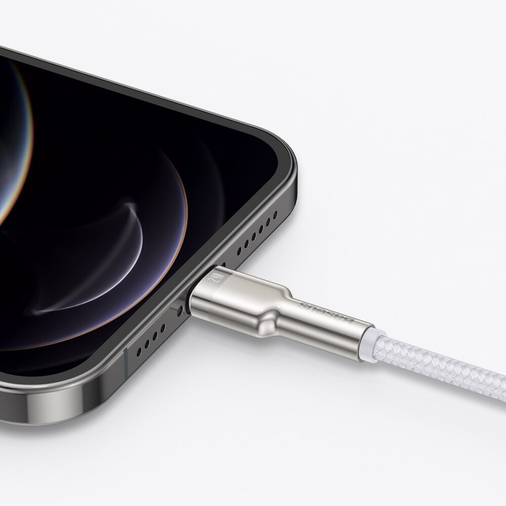 Baseus cable Cafule Metal USB - Lightning 1,0 m 2,4A white