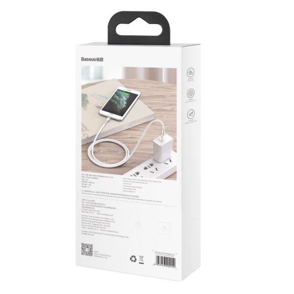Baseus cable Cafule Metal USB - Lightning 1,0 m 2,4A white
