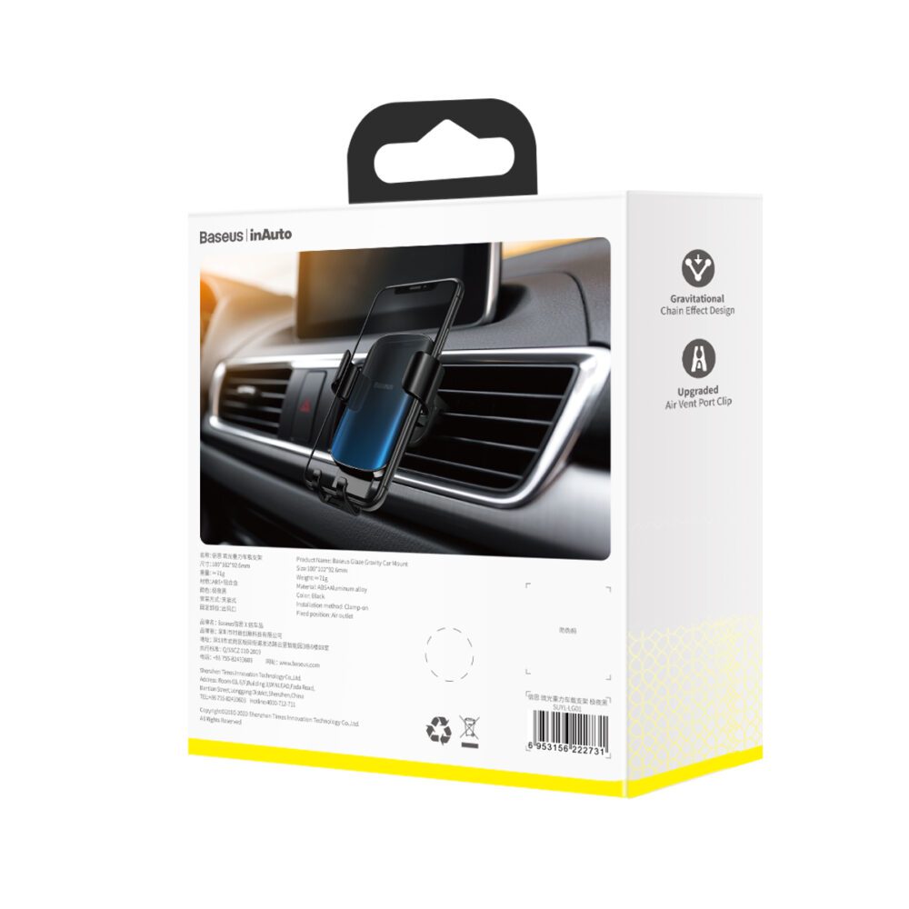 Baseus car holder Glaze gravity black
