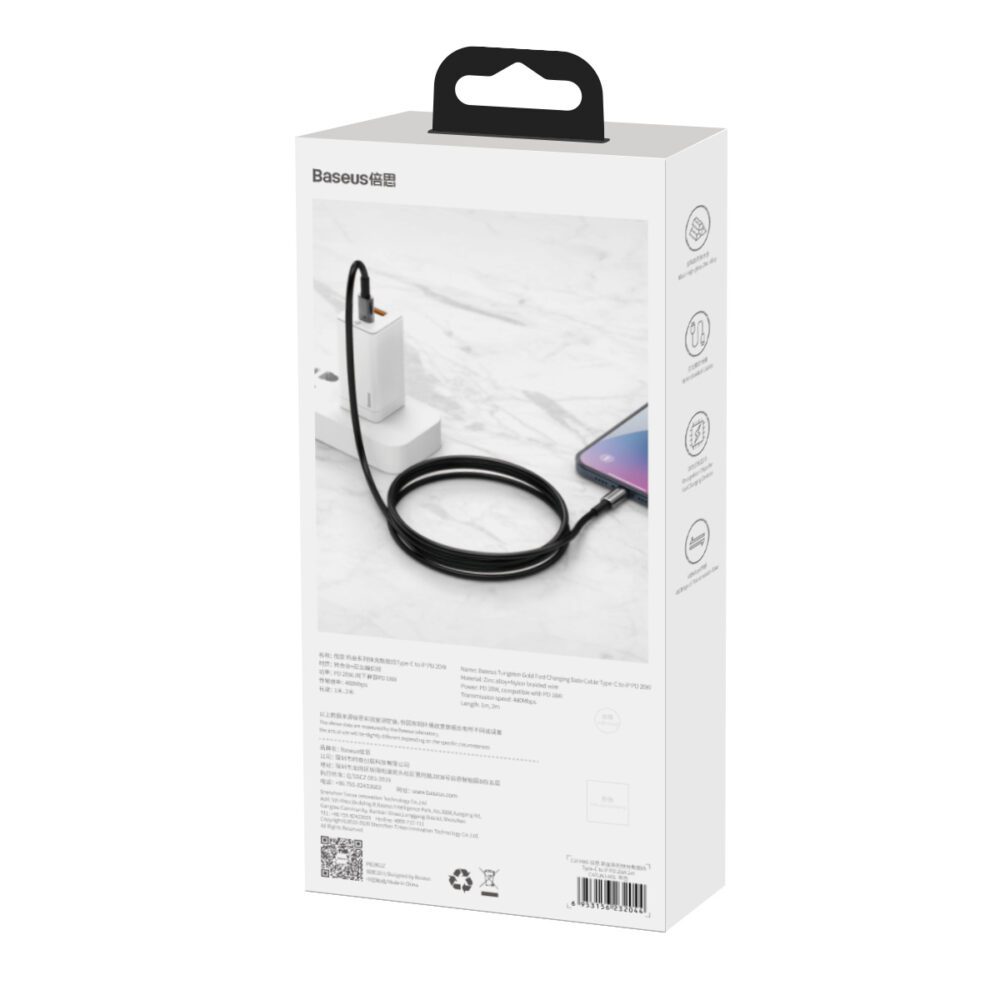 Baseus cable Tungsten PD USB-C - USB-C 2,0 m black 100W