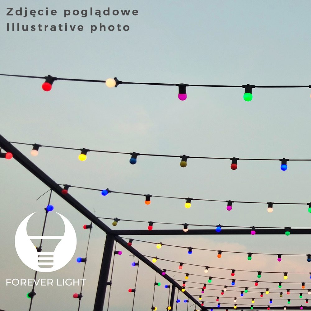 Colorful,Lamps,Decorated,To,Decorate,The,Event,electric,Led,,Christmas,Lights, Light Garland 12m 10 slots E27 IP65
