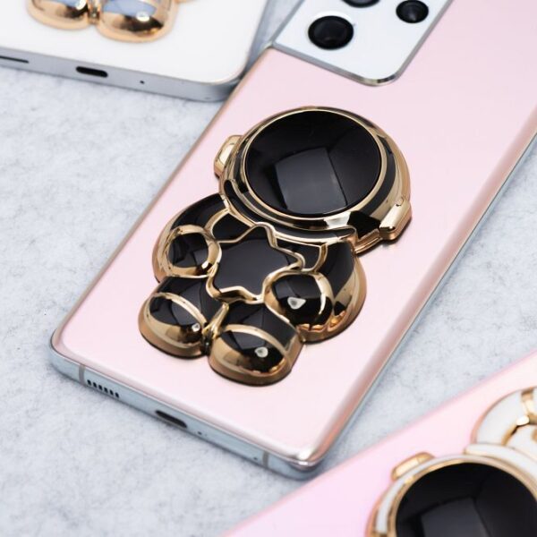 Phone stand ASTRONAUT - stick-on - black