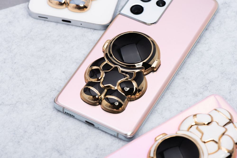 Phone stand ASTRONAUT - stick-on - black