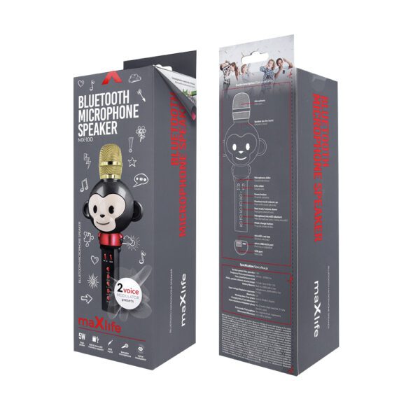 Maxlife BT microphone with speaker Animal MX-100 black
