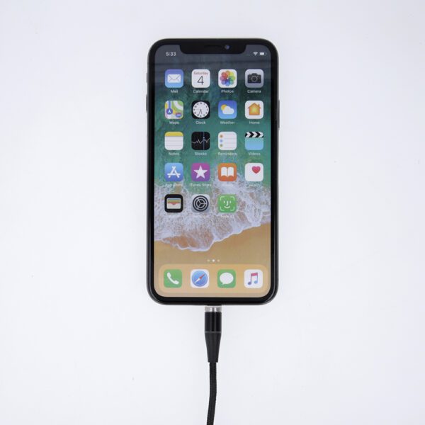 223603_oryg Maxlife MXUC-03 magnetic cable USB - Lightning + USB-C + microUSB 1,0 m 3A black nylon