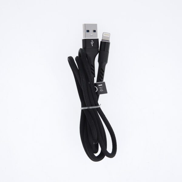Maxlife MXUC-01 cable USB - Lightning 1,0 m 2A black nylon