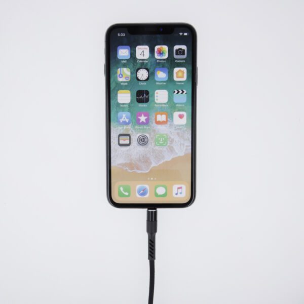 Maxlife MXUC-01 cable USB - Lightning 1,0 m 2A black nylon