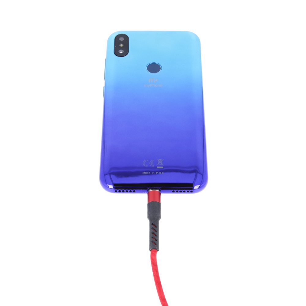 224045_oryg Maxlife MXUC-01 cable USB - USB-C 1,0 m 2A red nylon