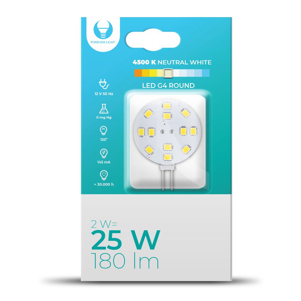226634_oryg LED Bulb G4 Round 2W 12V 4500K 180lm Forever Light