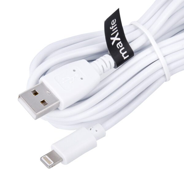 226675_oryg Maxlife cable USB - Lightning 3,0 m 2A white