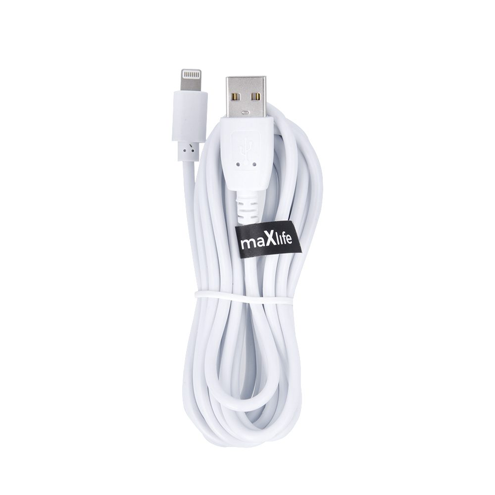 226676_oryg Maxlife cable USB - Lightning 3,0 m 2A white