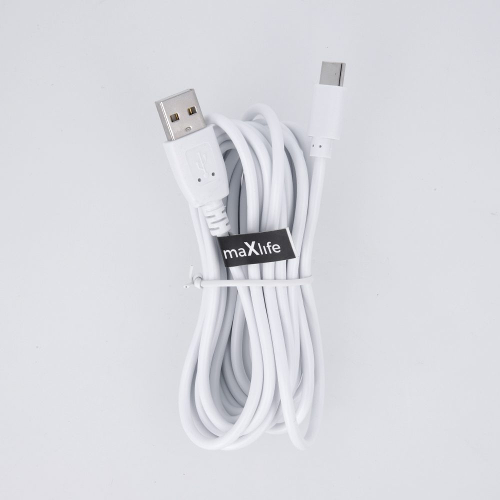 226735_oryg Maxlife cable USB - USB-C 3,0 m 2A white