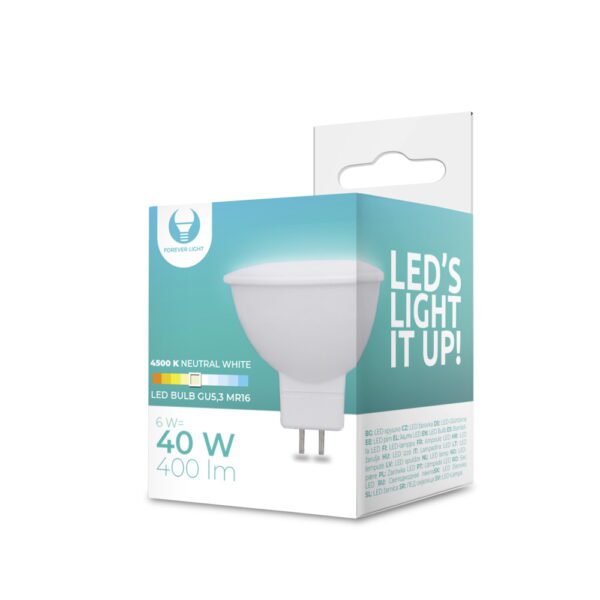 LED Bulb GU5,3 MR16 6W 12V 4500K 400lm Forever Light