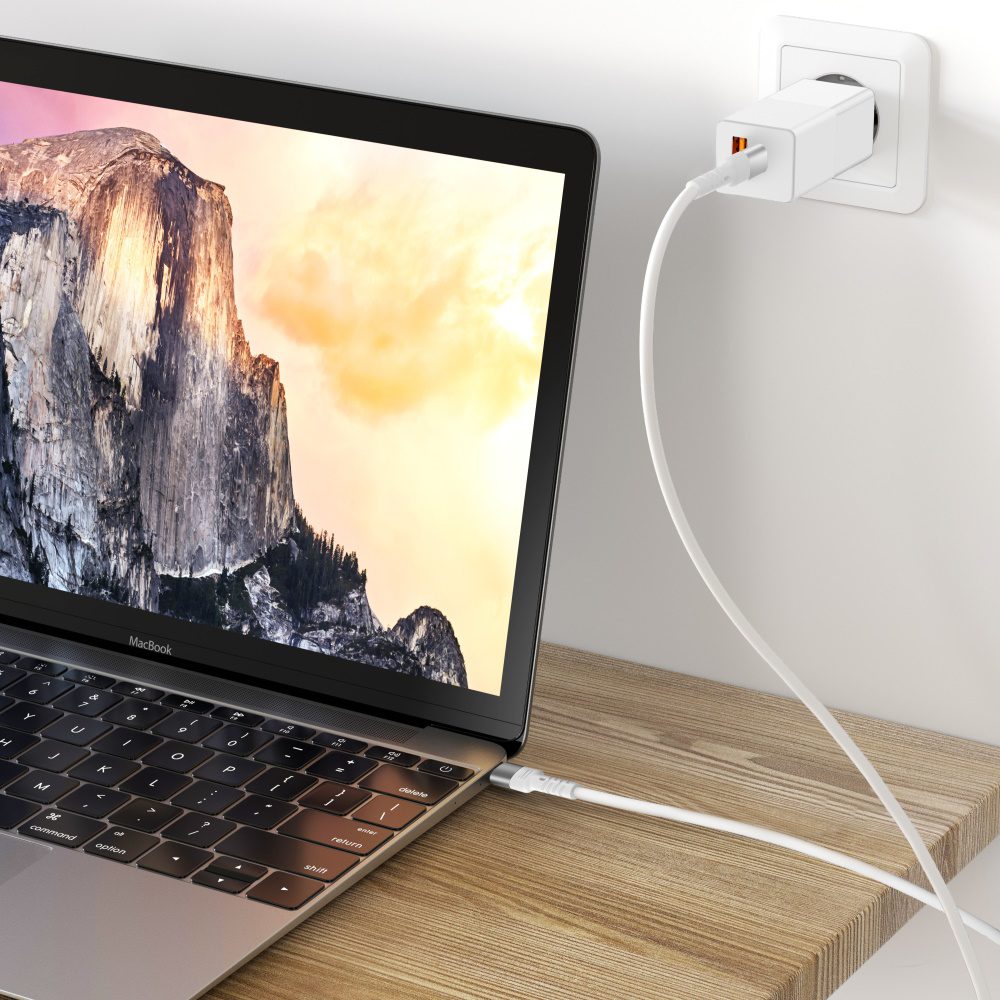 229263_oryg Forever Core High Power cable USB - USB-C 2,0 m white 100W for GaN