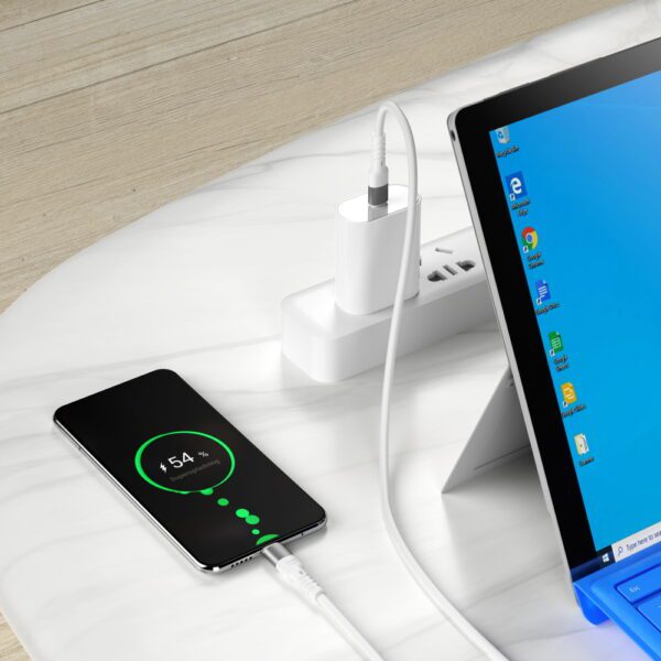 Forever Core High Power cable USB - USB-C 2,0 m white 100W for GaN