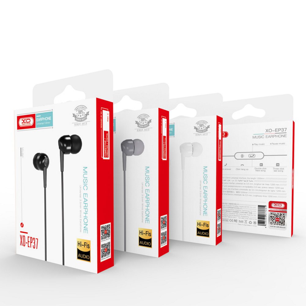 230326_oryg XO wired earphones EP37 jack 3,5mm white