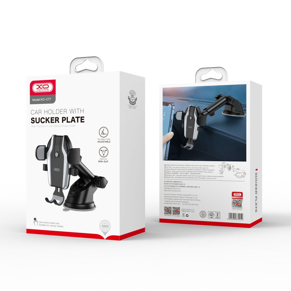 230442_oryg XO car holder C77 black with suction cup