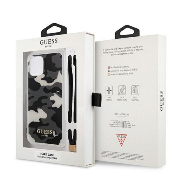 230514_oryg Guess case for iPhone 11 GUHCN61KSARBK black hard case Camo Collection