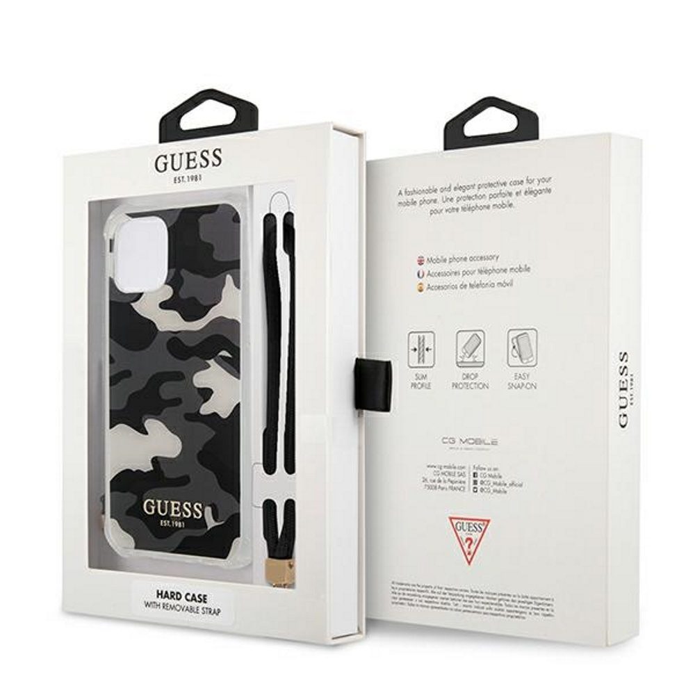 230514_oryg Guess case for iPhone 11 GUHCN61KSARBK black hard case Camo Collection