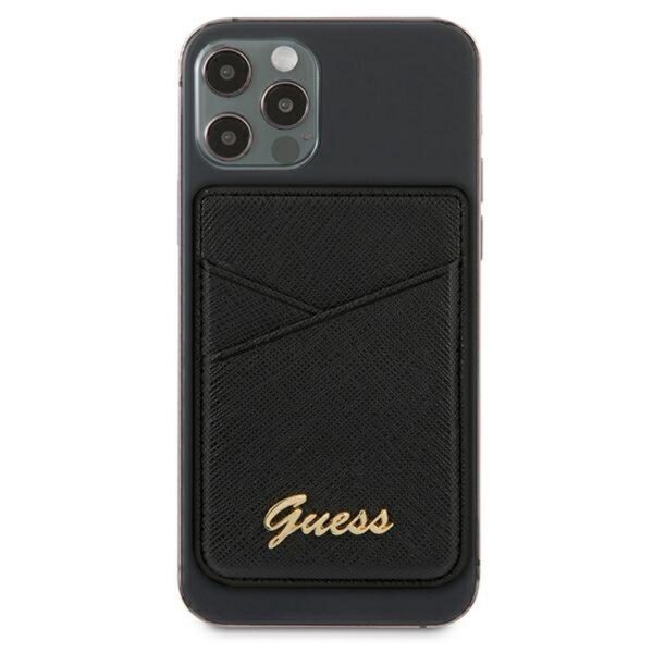 231775_oryg Guess card slot GUWMSSASLBK black MagSafe Saffiano
