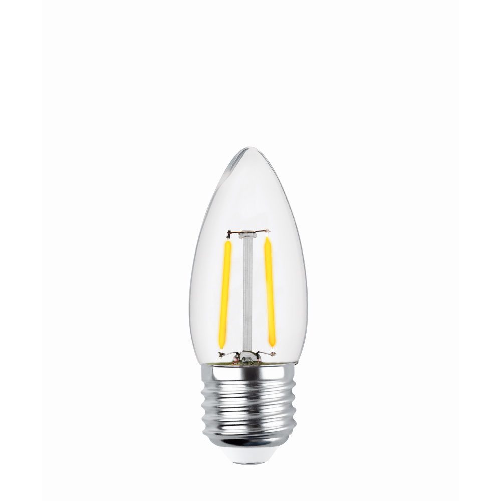 232017_oryg LED Bulb Filament E27 C35 2W 230V 2700K 250lm COG clear Forever Light