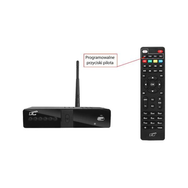 Tunner DVB-T2 LTC WiFi Terrestrial TV DVB3 + programmable RC H.265