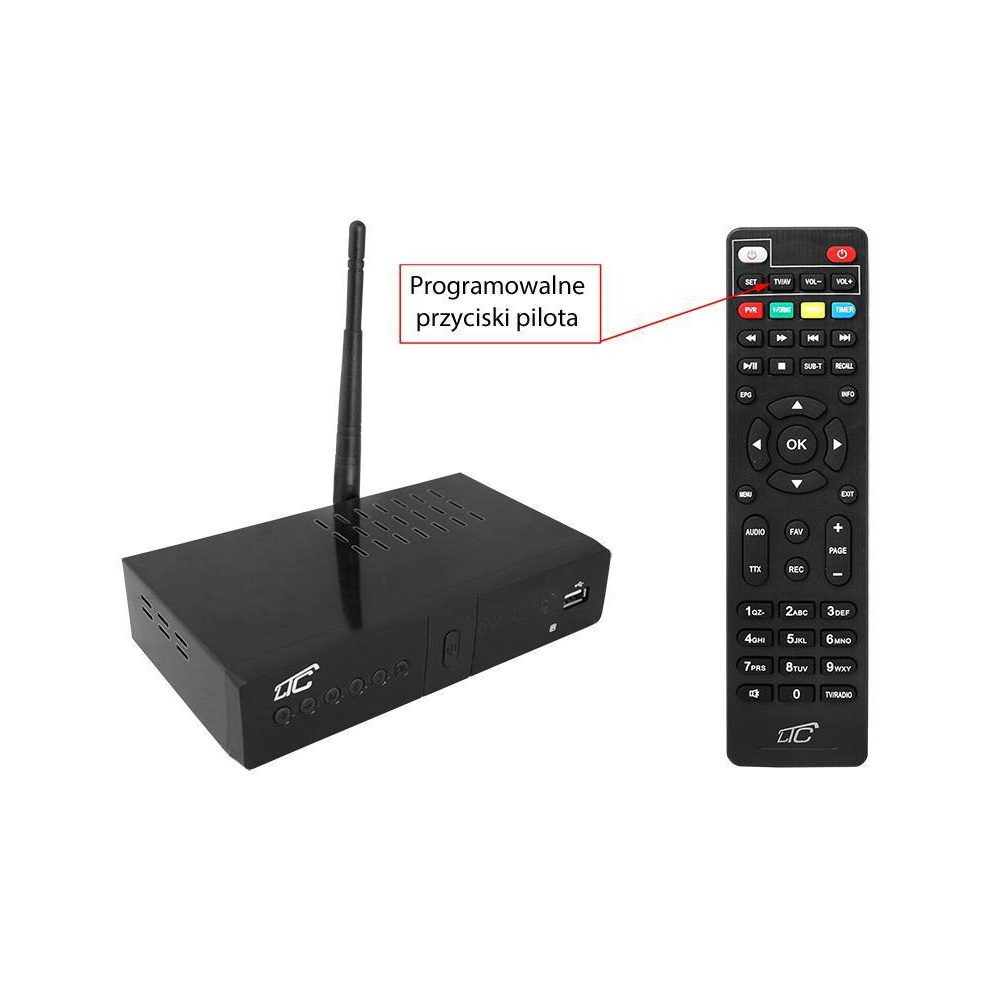 Tunner DVB-T2 LTC WiFi Terrestrial TV DVB3 + programmable RC H.265