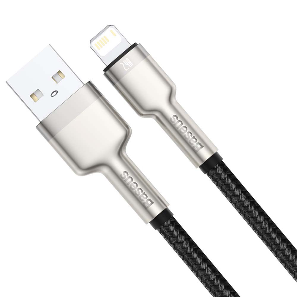 Baseus cable Cafule Metal USB - Lightning 1,0 m 2,4A black