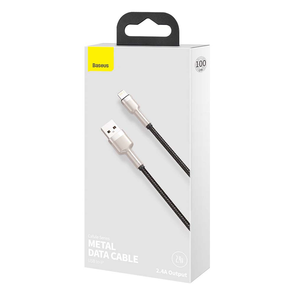 Baseus cable Cafule Metal USB - Lightning 1,0 m 2,4A black