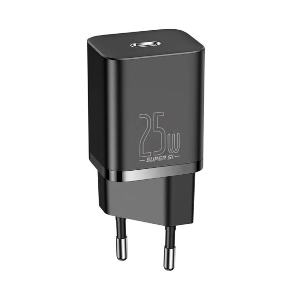 Baseus wall charger Super Si PD 25W 1x USBC black + USB-C - USB-C cable