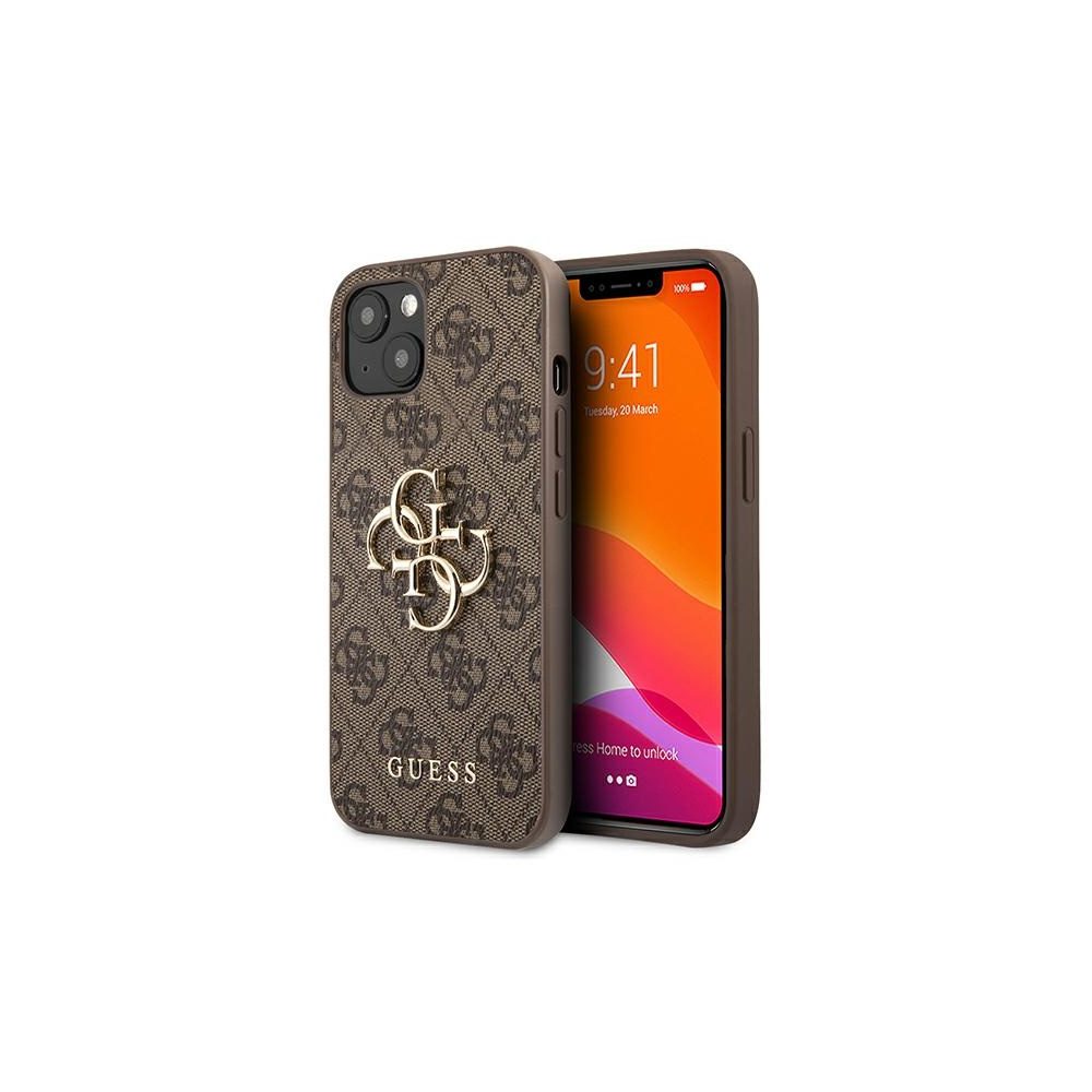 Guess case for iPhone 13 Pro / 13 6,1'' GUHCP13L4GMGBR brown hard case 4G Big Metal Logo