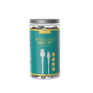 Devia cable Kintone V2 EC305  USB - USB-C 1,0 m 2,1A white set 30 pcs