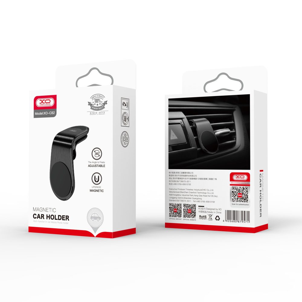 240264_oryg XO Car holder C82 magnet black for air outlet