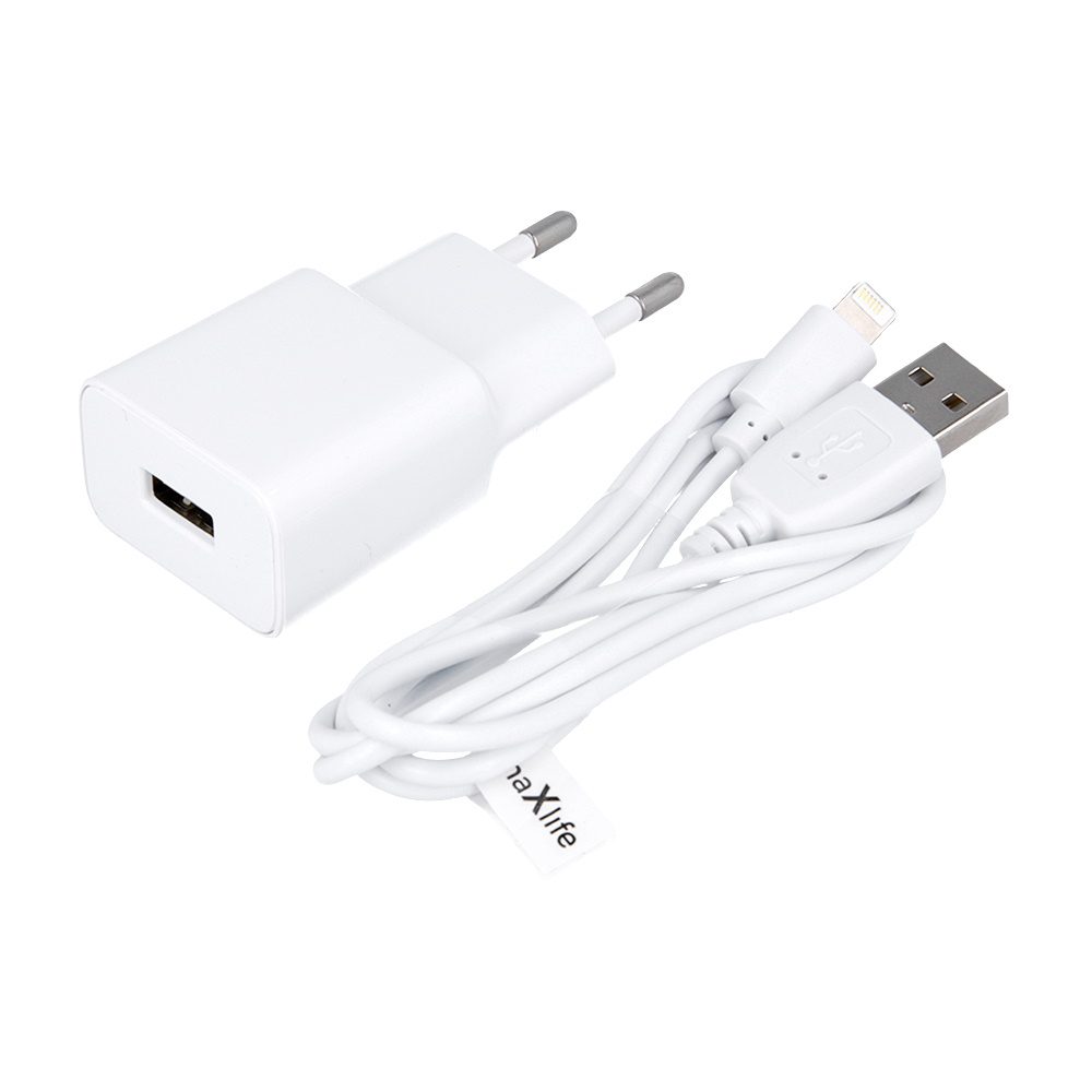 243394_oryg Maxlife MXTC-01 charger 1x USB 2.1A white + Lightning cable